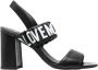 Moschino Dames Love Sandaal met Blokhak Zwart Leer Black Dames - Thumbnail 3