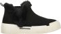 Love Moschino Hoge suède sneakers met bontdetails Black Dames - Thumbnail 1