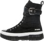 Love Moschino Hoge Top Veterschoenen voor Dames Black Dames - Thumbnail 1