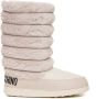 Love Moschino Imitatiebont Gewatteerde Trekkoordlaarzen White Dames - Thumbnail 1