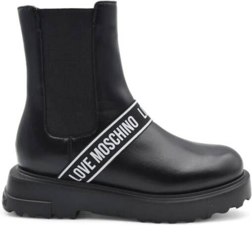 Love Moschino Klassieke Chelsea Boots 4-inch Hak Black Dames