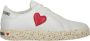 Love Moschino Lage leren sneakers met contrasterende inzetstukken White Dames - Thumbnail 1