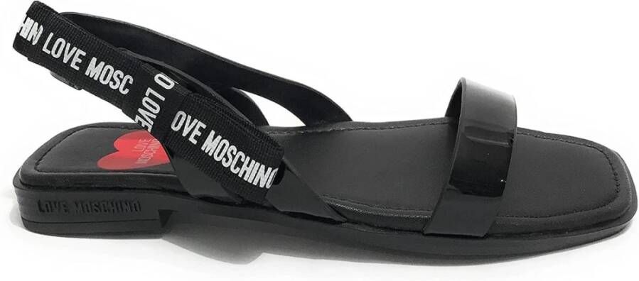 Moschino Sandal in black eco -leather ds22mo17 ja16212g Zwart Dames