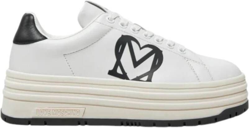 Love Moschino Lage Sneakers White Dames