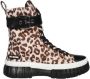 Love Moschino Leopard Print Canvas Sneakers Multicolor Dames - Thumbnail 1