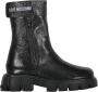 Love Moschino Leren Logo Detail Booties Black Dames - Thumbnail 1