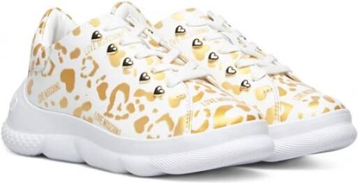 Love Moschino Leren Sneakers Wit Dames