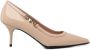 Love Moschino Nude Patent Leren Pointed Heel Pumps Beige Dames - Thumbnail 1