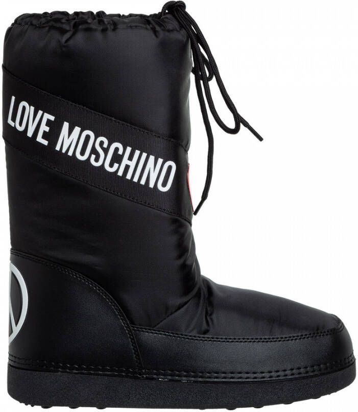 Love Moschino Laarzen met logoprint Zwart - Foto 1