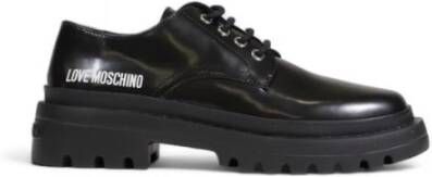 Love Moschino Platte Polyethyleen Damesschoenencollectie Black Dames