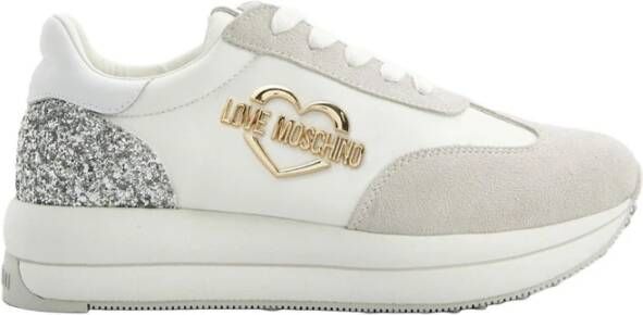 Moschino Witte Sneakers Stijlvolle Casual Look Multicolor Dames