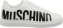 Moschino men's schoenen leather trainers sneakers Wit Heren - Thumbnail 11