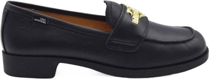 Love Moschino Stijlvolle Loafers voor Vrouwen Black Dames