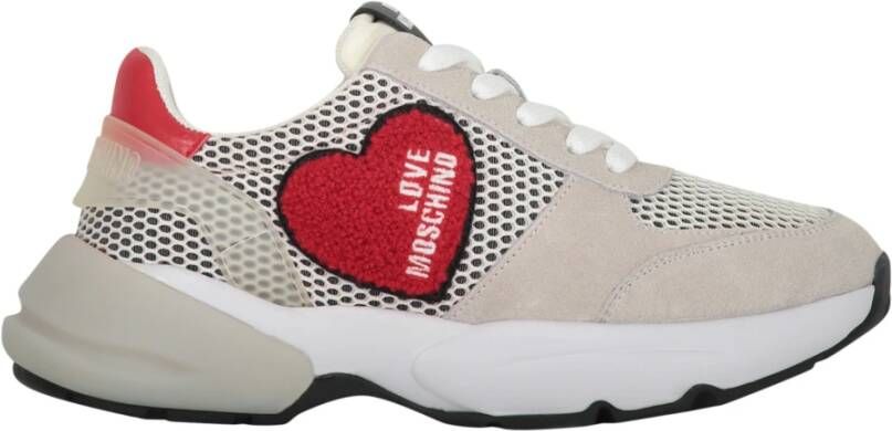 Love Moschino Suede Low-top Sneakers White Dames