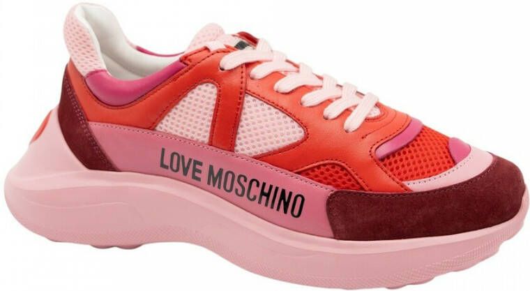 Love Moschino Sneakers Sneakerd Running60 Mix in poeder roze