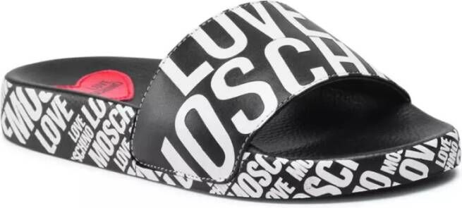 Love Moschino Teenslippers Sliders Zwart Dames