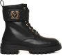 Love Moschino Vetersluiting leren enkellaarzen Black Dames - Thumbnail 1