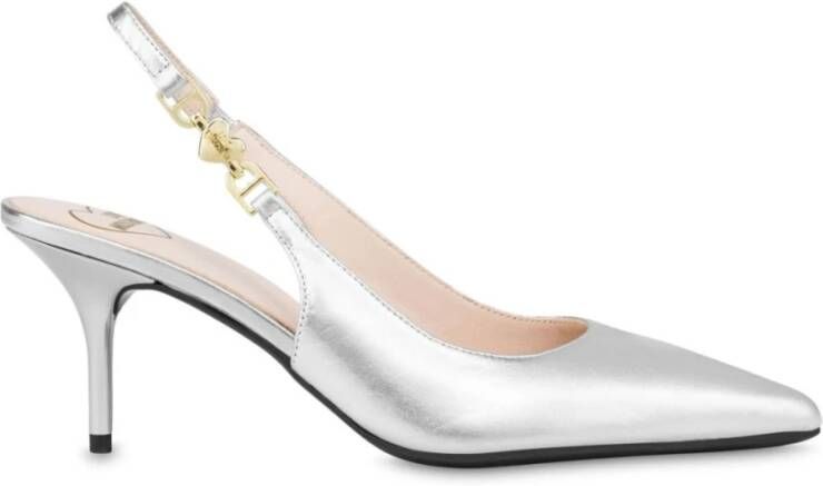 Love Moschino Zilveren Ballerina Schoenen Elegante Stijl Gray Dames