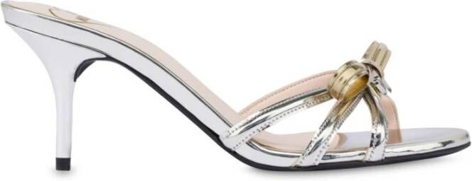 Love Moschino Zilveren Sandalen voor Vrouwen Gray Dames