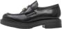 Love Moschino Zwarte Leren Loafers voor Vrouwen Black Dames - Thumbnail 1