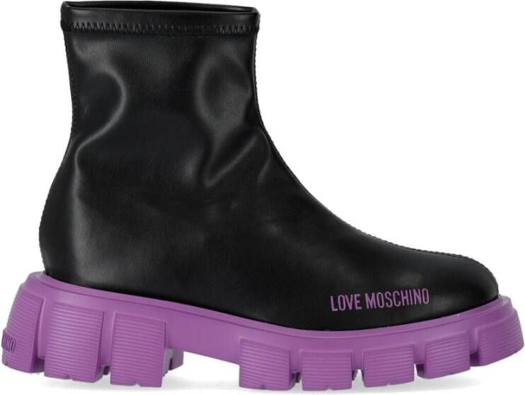 Love Moschino Stijlvolle Enkellaarzen voor Dames Zwart Dames