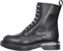 Love Moschino Zwarte Logo Print High-Top Laarzen Black Dames - Thumbnail 1