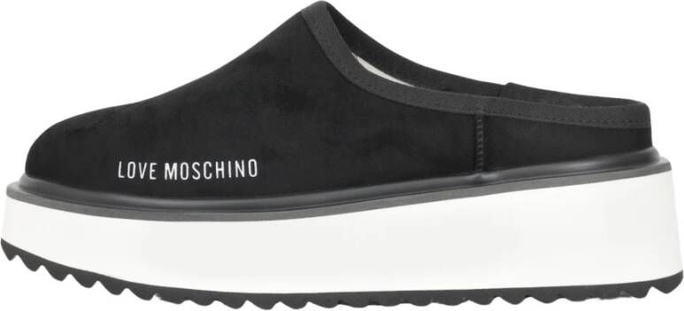 Love Moschino Zwarte Plateau Sandalen Herfst Winter Black Dames