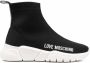 Love Moschino Zwarte sportieve sneakers met rubberen zool Black Dames - Thumbnail 13