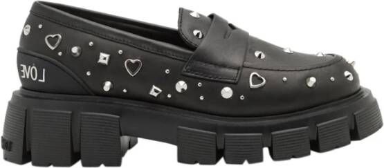 Love Moschino Loafers & ballerina schoenen Winter Tassel in zwart