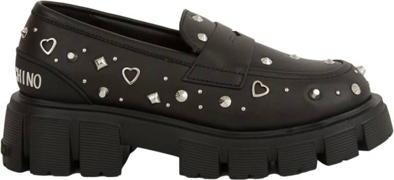 Love Moschino Loafers & ballerina schoenen Winter Tassel in zwart