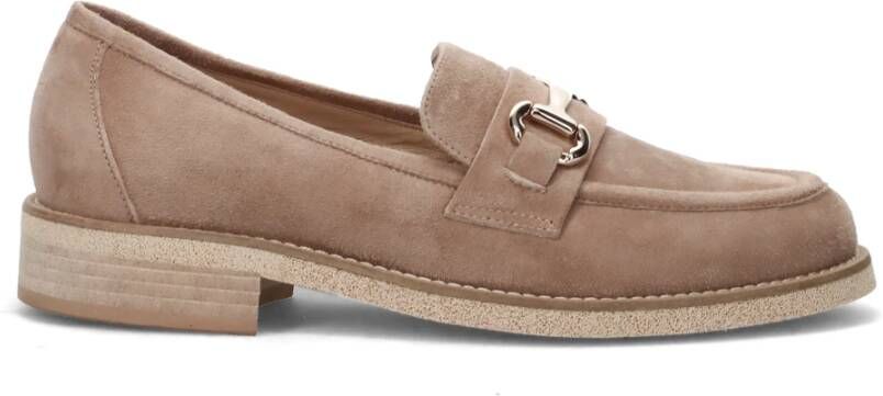 Luca Grossi Beige Suède Mocassin Schoenen Beige Dames