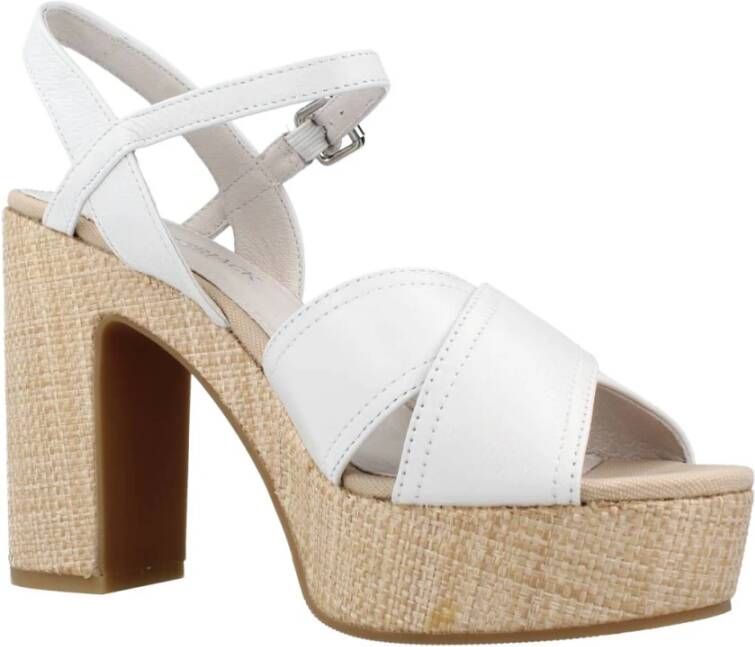 Lumberjack High Heel Sandals White Dames