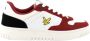 Lyle & Scott Heren Leren Sneakers Wit Rood Marine Multicolor Heren - Thumbnail 1