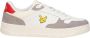 Lyle & Scott Wit Rood Leren Sneakers White Heren - Thumbnail 1