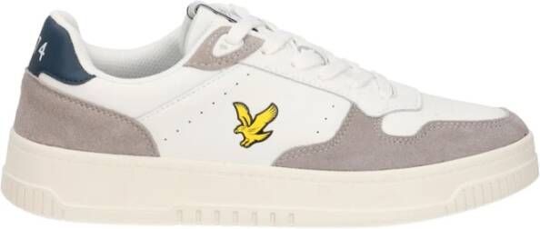 Lyle & Scott Witte Leren Sneakers White Heren