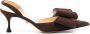 Mach & Mach Donkerbruine Kitten Heel Slingback Schoenen Brown Dames - Thumbnail 1