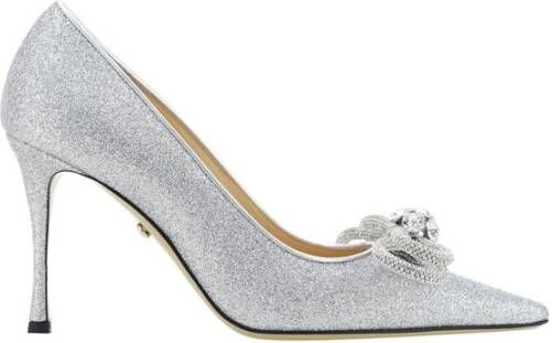 Mach & Mach Dubbele Strik Stiletto Pumps met Glitter Gray Dames