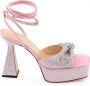 Mach & Mach Elegante Roze Leren Plateauschoenen Pink Dames - Thumbnail 4