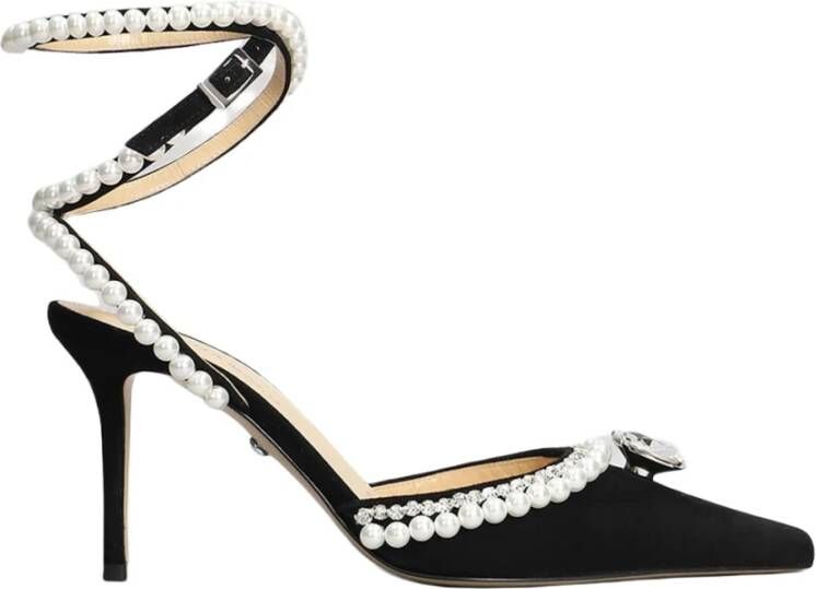 Mach & Mach Elegante Slingback Pumps in Zwart Suède Black Dames