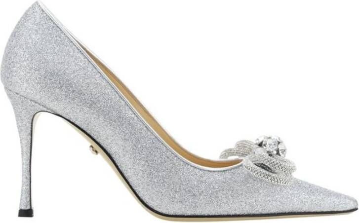 Mach & Mach Glitter Strik Stiletto Hak Pumps Gray Dames