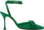 Mach & Mach Groene Dubbele Strik Studded Hakken Green Dames - Thumbnail 1