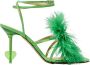 Mach & Mach Groene sandalen met hoge hak en decoratieve hak Green Dames - Thumbnail 1