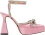 Mach & Mach Kristal Strik Platform Hakken Pink Dames - Thumbnail 1