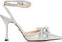 Mach & Mach Metallic Hoge Hak Sandalen Statement Stijl Gray Dames - Thumbnail 1