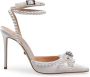 Mach & Mach Witte Zijden Pumps Elegante Hakken Beige Dames - Thumbnail 1