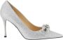 Mach & Mach Glitter Strik Stiletto Hak Pumps Gray Dames - Thumbnail 1