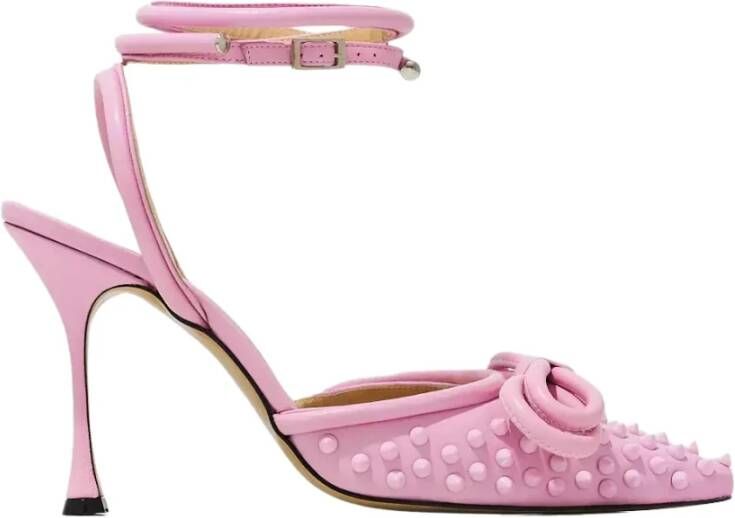 Mach & Mach Roze leren strik stiletto hakken Pink Dames