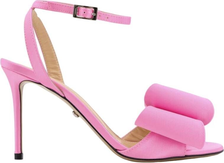 Mach & Mach Satijnen sandalen met strass detail Pink Dames