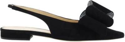 Mach & Mach Strik Detail Suède Leren Pumps Black Dames