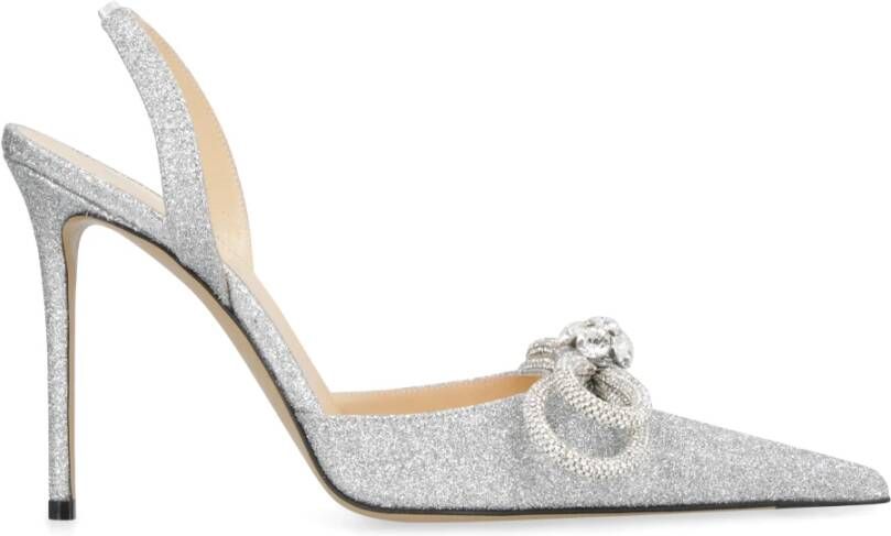 Mach & Mach Versierde puntige slingback-pumps Gray Dames